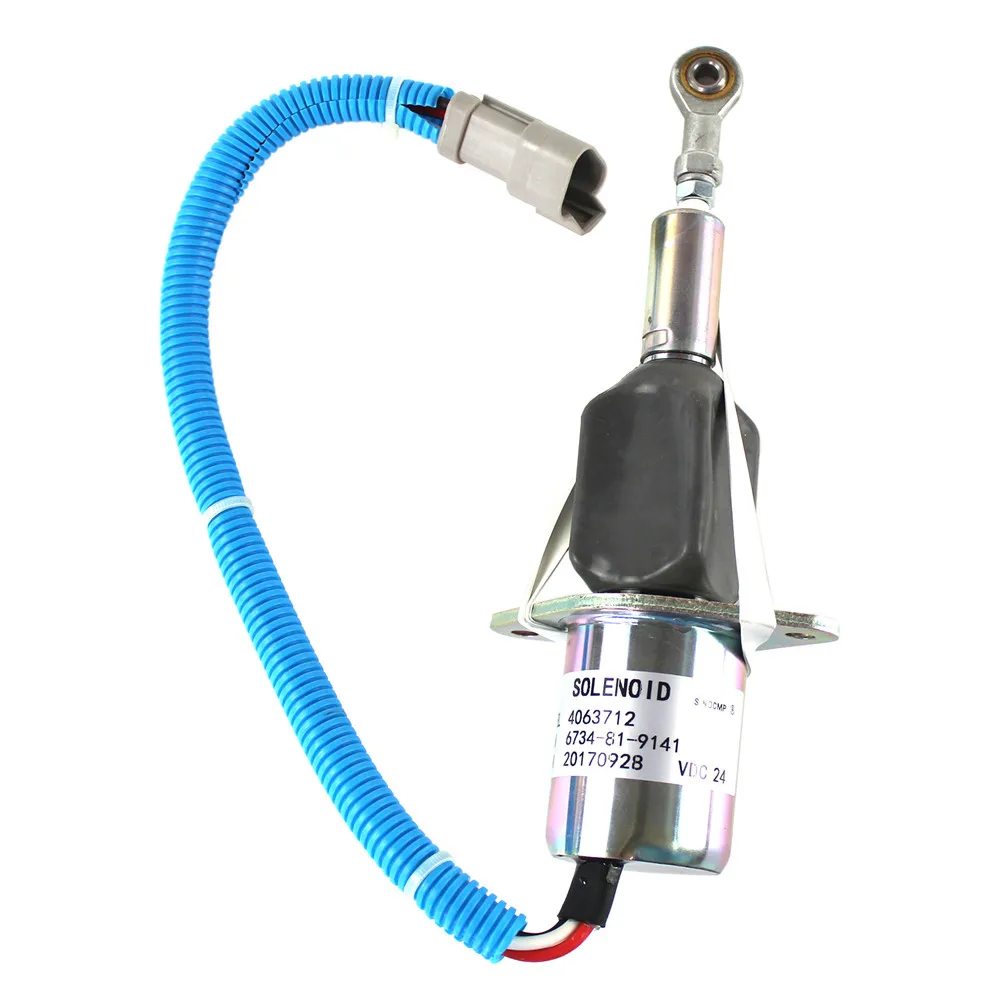 1pc 24V Fuel Shutdown Solenoid Valve 4063712, SA-5030-24, 6742-01-2310, 6743-81-9141 for Komatsu PC300-7 PC350-7 Excavator