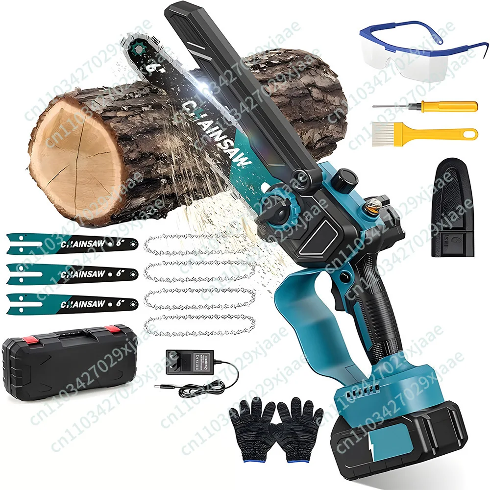 Brushless Chainsaw Electric Chain Saw Household Portable Lumberjack Sawing Tree Charging High Power Garden High Branch Saw