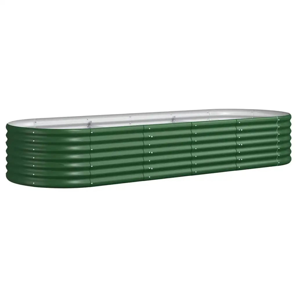 Garden Raised Bed Green Powder Coated Steel Large Durable