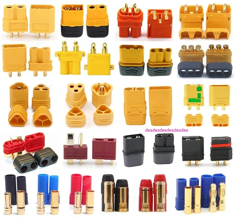 

5 Pair Amass XT90S XT90 XT60 XT60H XT30 MR30 MR60 MT30 MT60 XT60I XT60W XT60PW XT30PW T-type Plug XT150 AS150 EC5 Plug Connector