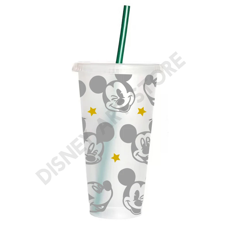 Micky Mouse Face Vinyl Sticker For Full Wrap cup 24 oz Decor, Magic Mouse Coffee Cold Cup Decals Removable Creative Stickers