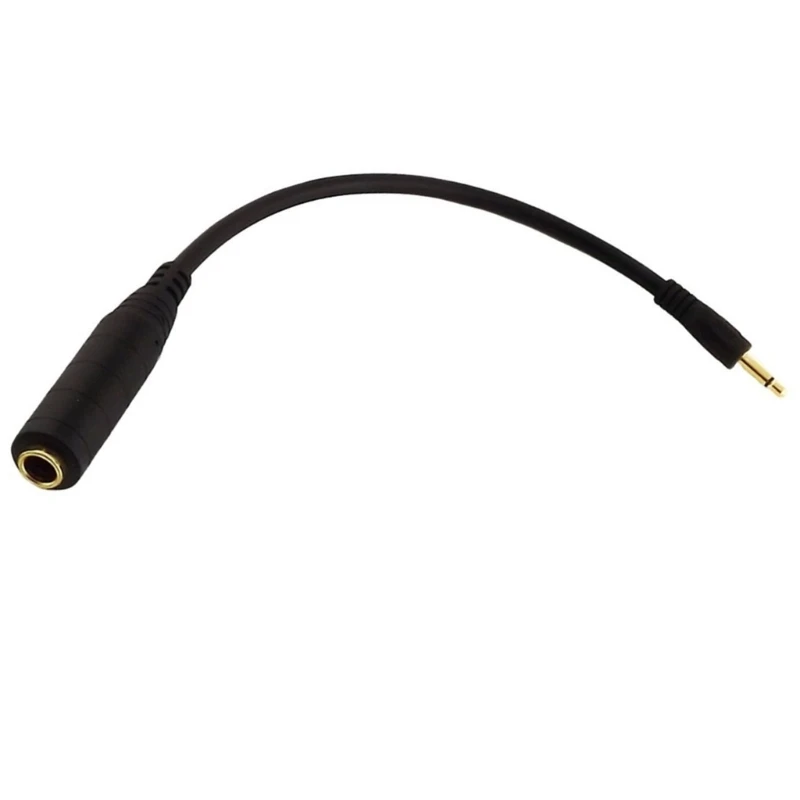 Universal 6.35mm to 3.5mm Mono/Stereo Headphone Guitar Extension Cable Cord 1/4inch Female to 1/8inch Male Cable