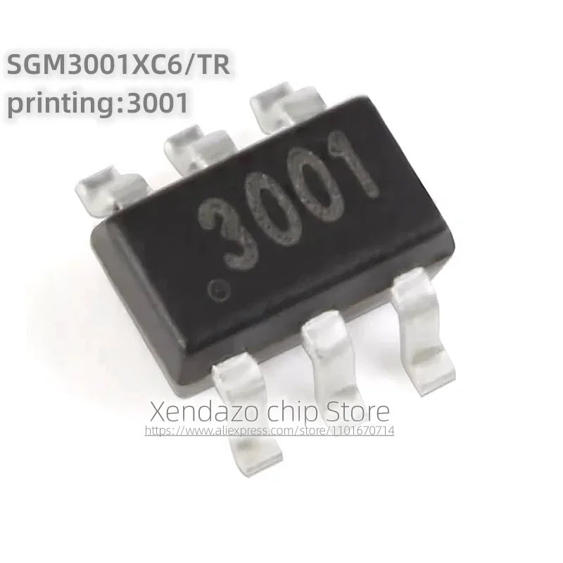 10pcs/lot SGM3001XC6/TR SGM3001XC6 printing 3001 SC-70-6 package Single pole double throw analog signal switch chip