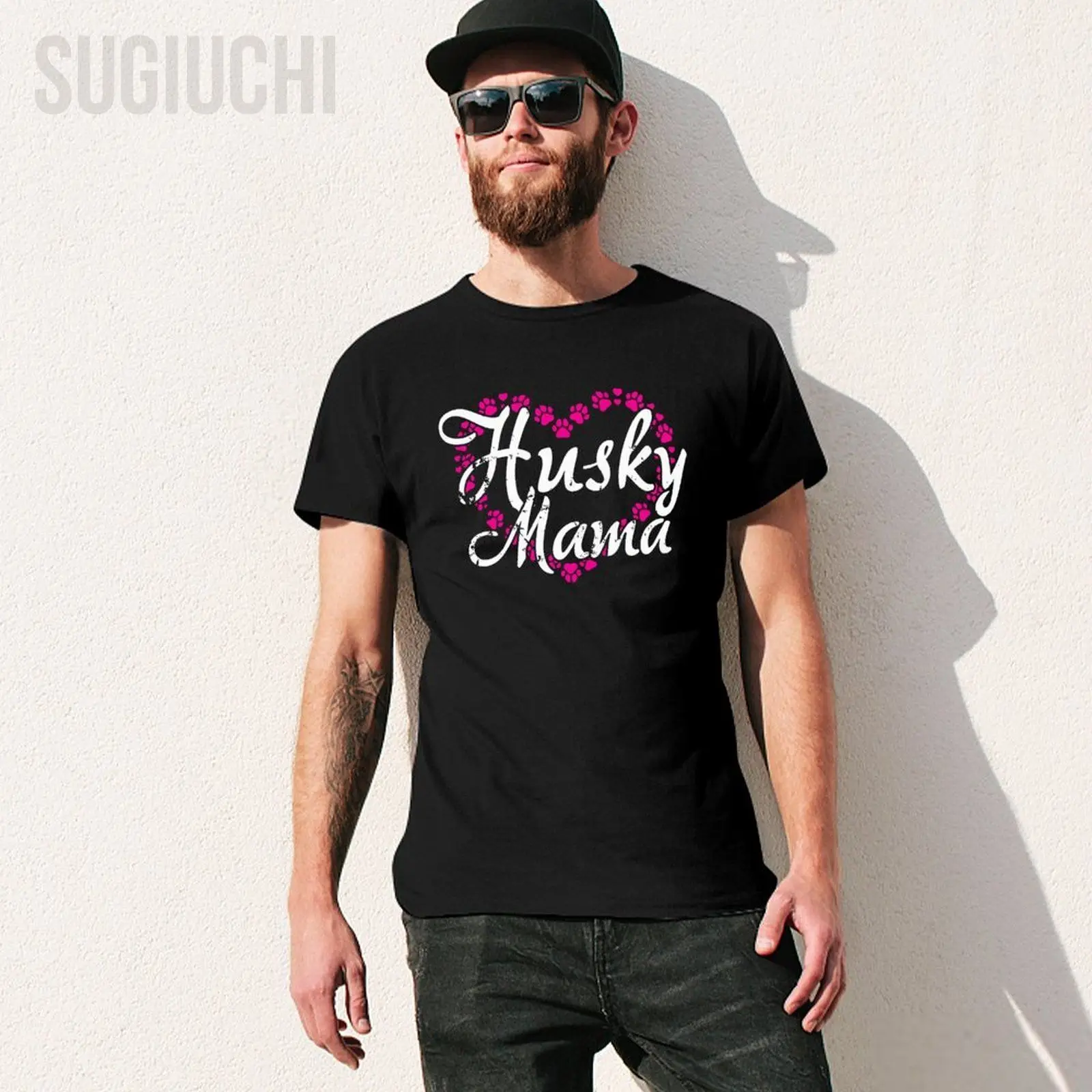 Unisex Men Siberian Husky Huskies Dog Mother MAMA MOM Tshirt Tees T Shirts Women Boys 100% Cotton T-Shirt