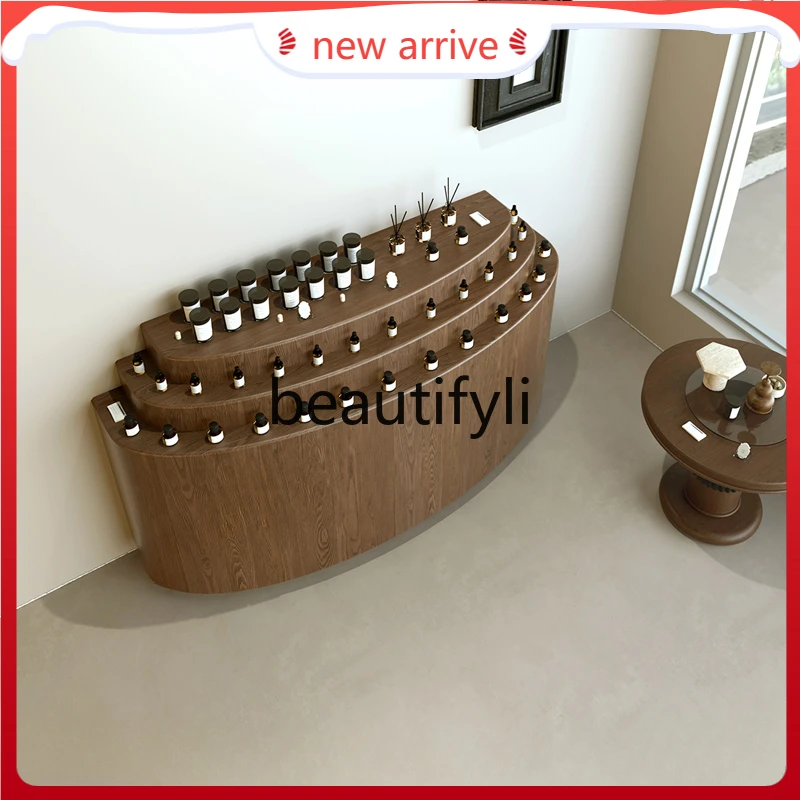 

D2520 Modern simple aromatherapy display cabinet display cabinet semi-arc fragrance smelling table