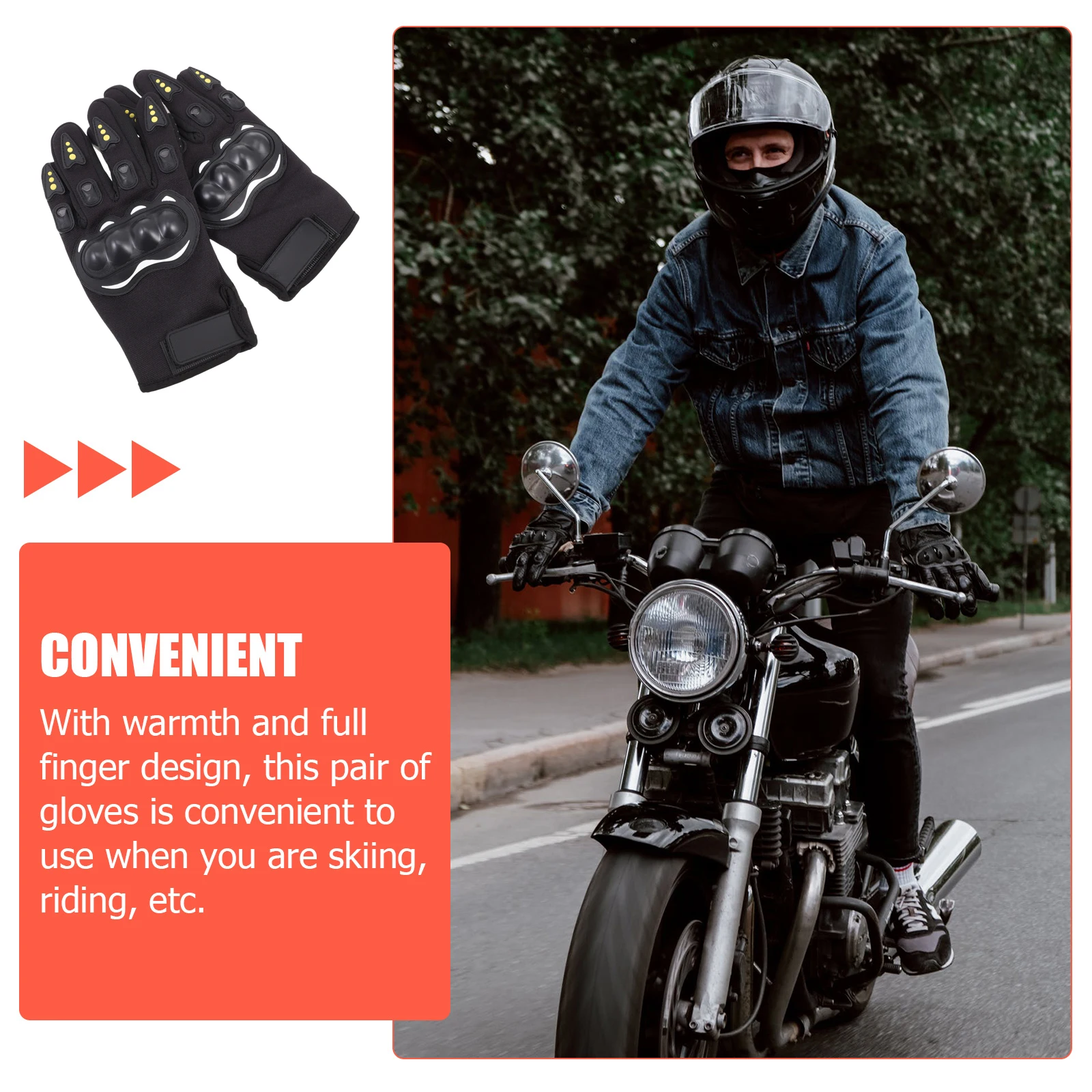 

Touch Screen Riding Gloves Winter Sports Black Cloth Multipurpose Motorcycle Cycling Warmth Retention Full Finger Outdoor Gloves