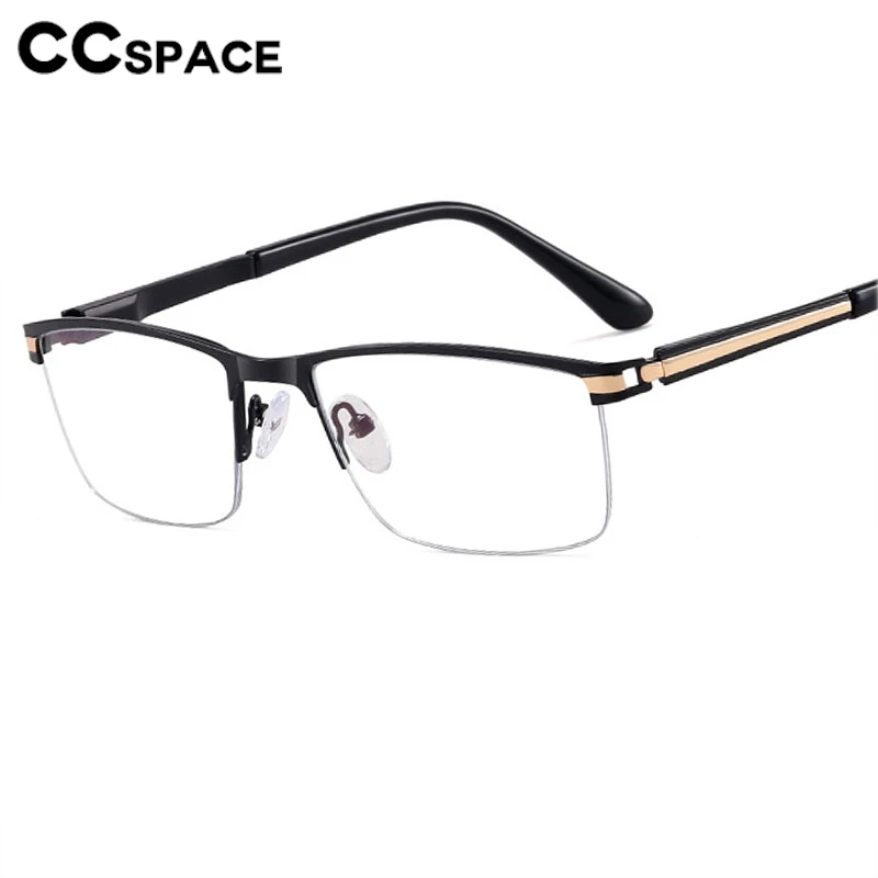 

Ultralight Semi-Rimless Business Glasses Comfortable Metal Spring Hinge Blue Light Blocking Optical Spectacles Frame 300842