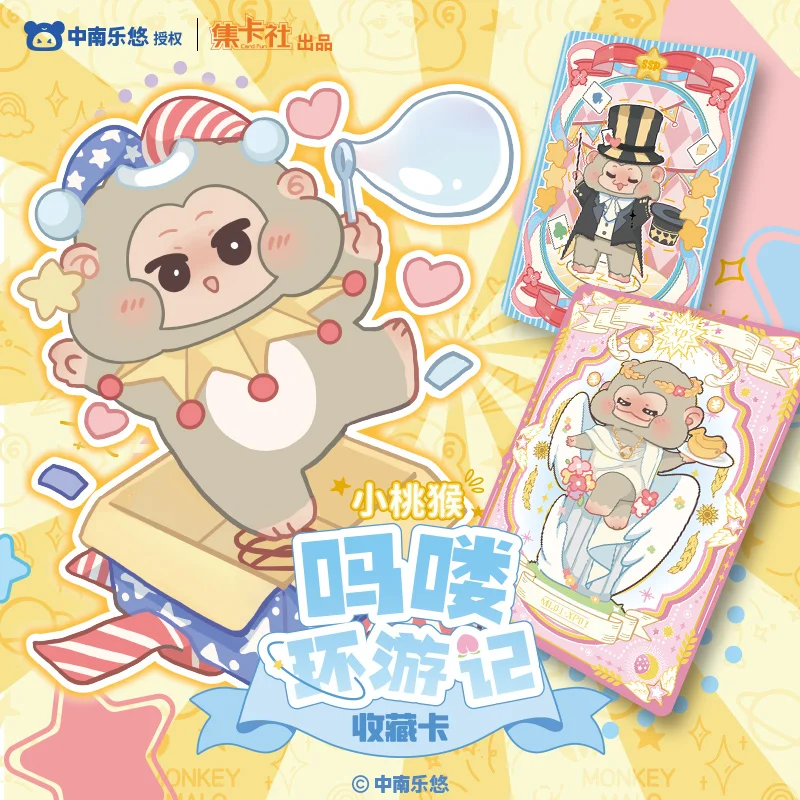 Card Fun Genuine Little Peach Monkey MALO Card MALO Travel Notes Cute Anime Collection Cards Toy Gifts