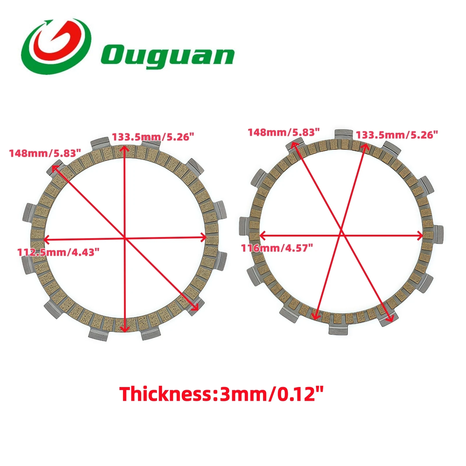 ouguan for Benelli 300 BJ300GS BJ300 BN300 BJ BN 300 TNT300 TNT 300 302 302R TNT249 249S Clutch Friction Steel Plates Disc