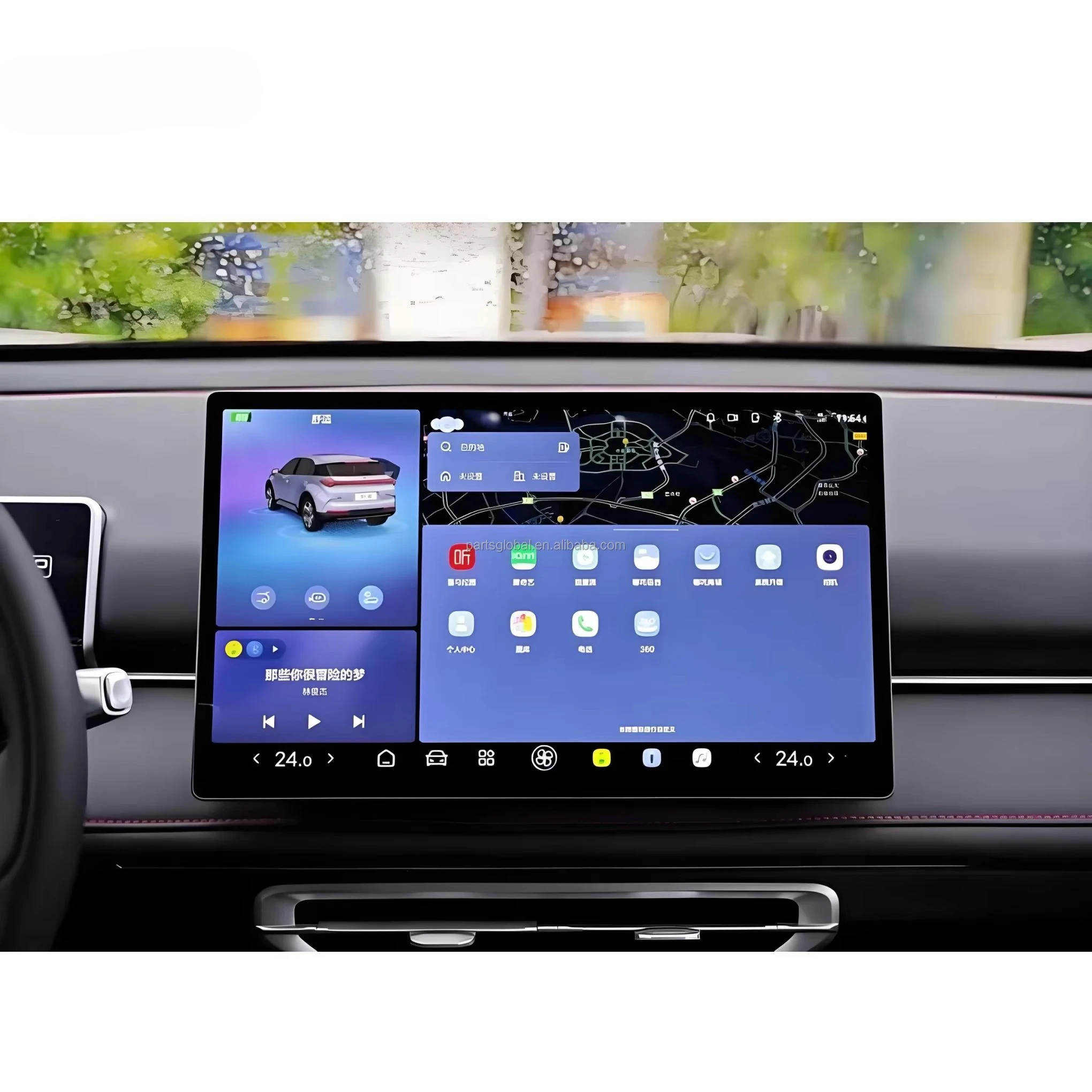 10.1 12.8 15.6Inch AndroidCentralControl Touch Screen LCD Display For BYD Song Yuan Pro Tang Atto 3 Dolphin Vehicle Tuning Parts