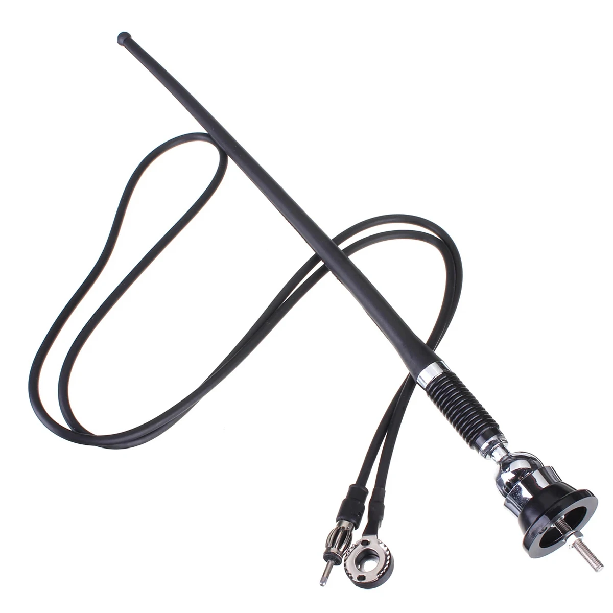 

17inch Car Auto Roof Radio Antenna FM/AM Signal Booster Amplifier with 180-degree Swivel Base for Car Vehicles Radio Accessories