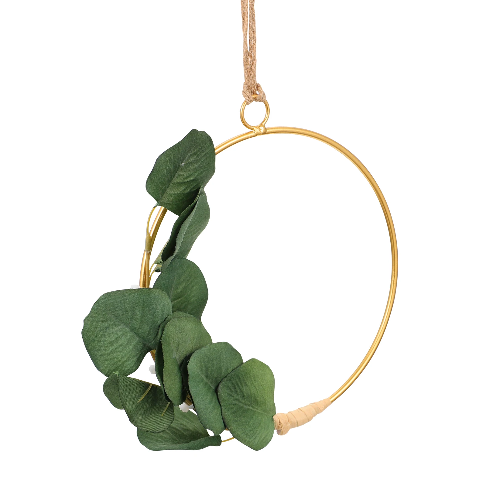 

Nordic Style Iron Craft Wall Decoration Simulation Garland Hanging Wreath for Home Office Restaurant Valentine's Day Wedding