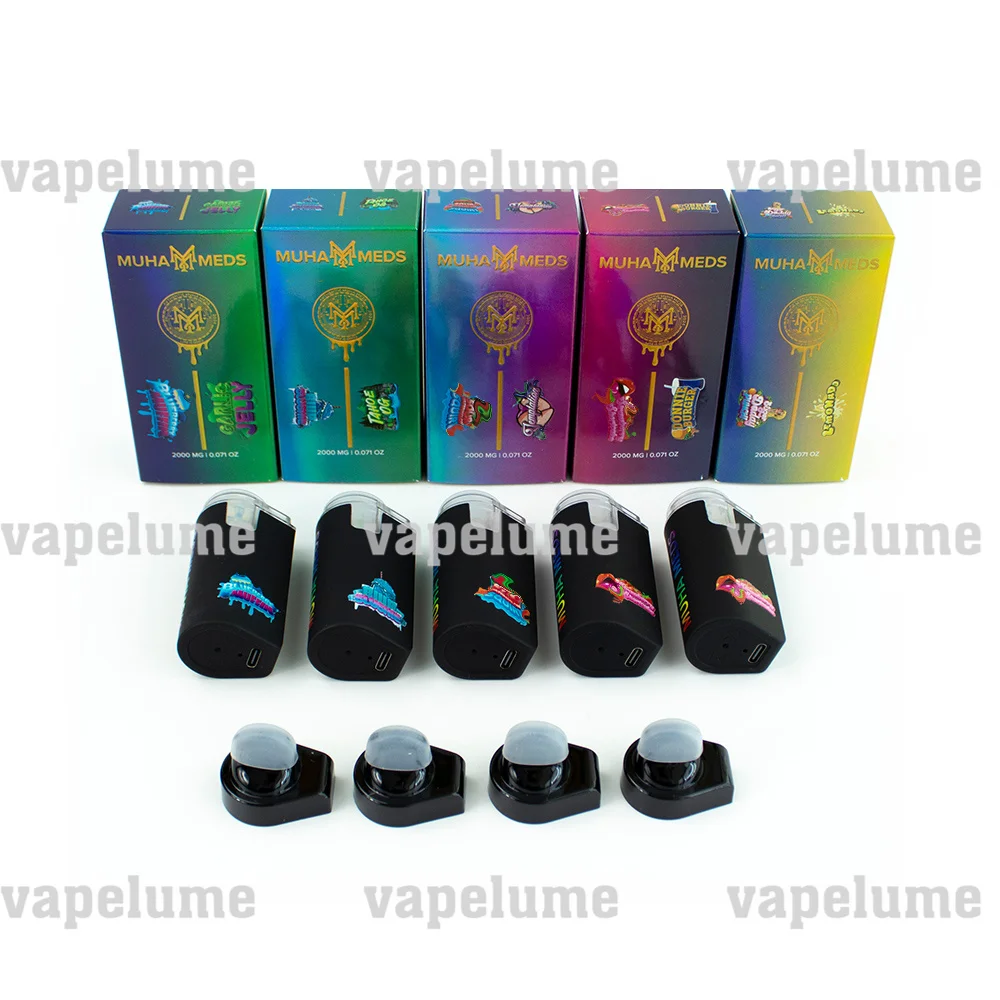 Двойная одноразовая ручка Muahmeds для вейпа, пустая электрическая сигарета, USB-зарядка, машина для предварительного нагрева пары, упаковка, 1 + 1 мл, витрина