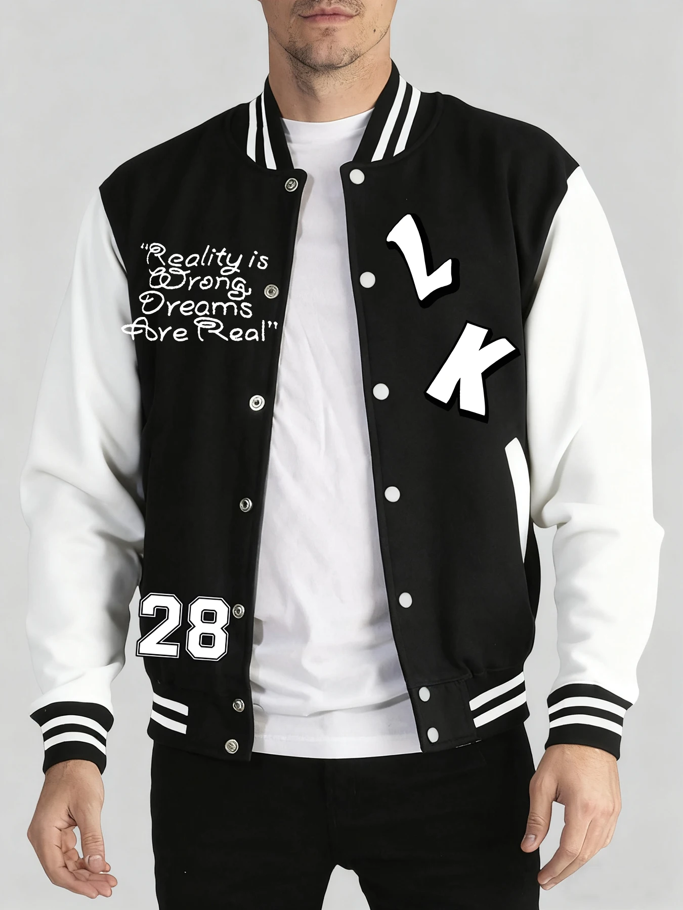 

Реальность — неправильные мечты — настоящая мужская уличная одежда с принтом, базовая куртка большого размера, удобные повседневные топы, осенне-зимняя бейсбольная форма