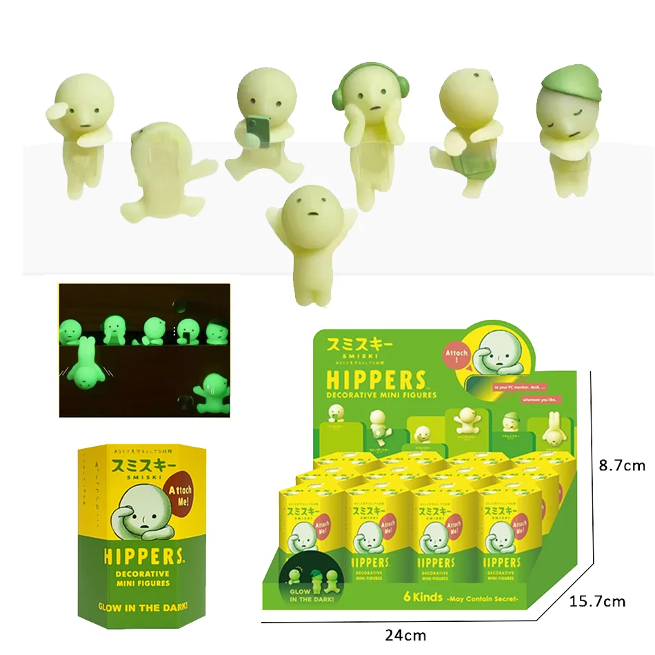 

Smiski Hippers Limited Glow Series - Mysterious Bathroom Spirits Blind Box, Glowing Decor Figures for Adult Collectors
