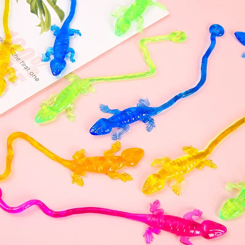 10/30PC Fun Sticky Climbing Lizard Kids Birthday Party Baby Shower Gift Pack Halloween Christmas Carnival Party Favor gifts