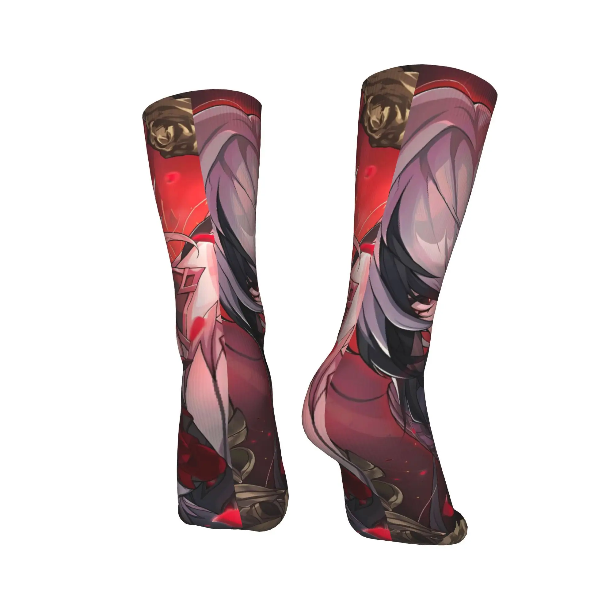 أنيمي لعبة Genshin تأثير الجوارب الجرافيك جوارب مكافحة العرق الكبار الرجال الجوارب مريحة الخريف العصرية جوارب رياضية في الهواء الطلق