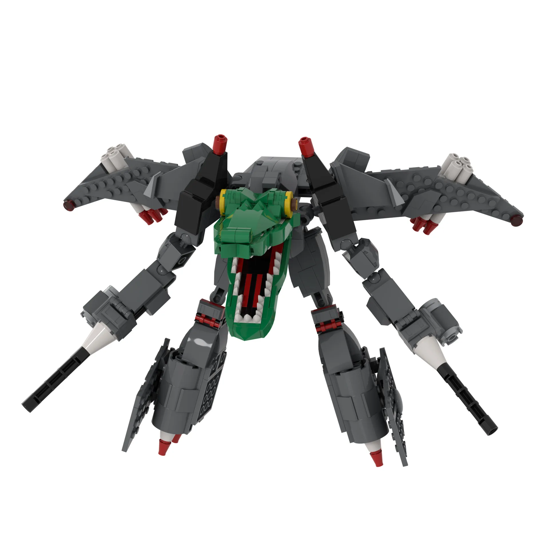 

MOC Shanhaijing Crocodile Combat Mecha Building Block Model Educational Collectible Bricks Assembly Children's Figure