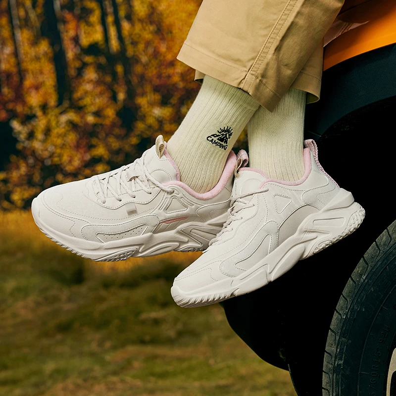 Xtep Cotton Shoes Women Warm Winter Sports Shoes Soft Wear-Resistant Female Comfortable Lightweight Sneakers 877418370016