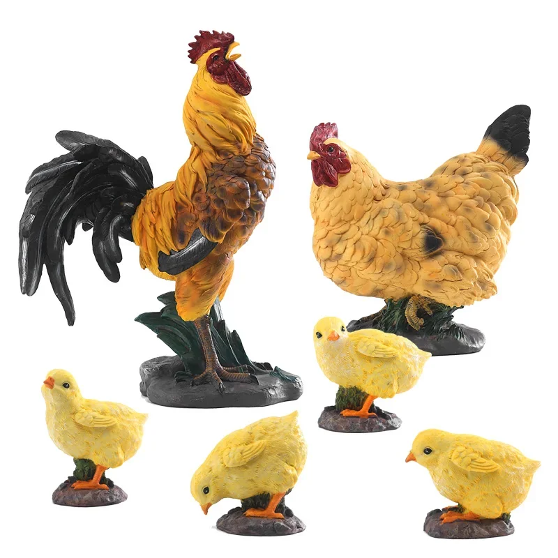 Garden decoration ornament lawn rooster hen outdoor courtyard kindergarten layout small yard outdoor simulation animal