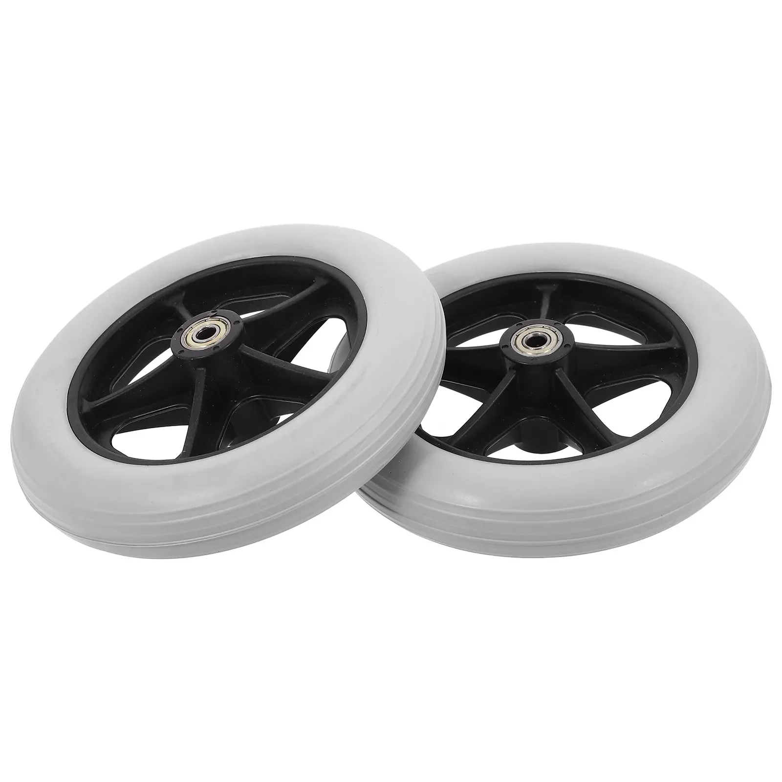 2Pcs Front Caster Tires Walker Replacement Wheels Drive Wheelchairs Small Push Cart Shopping Cart Accessories Wheelchair Wheels