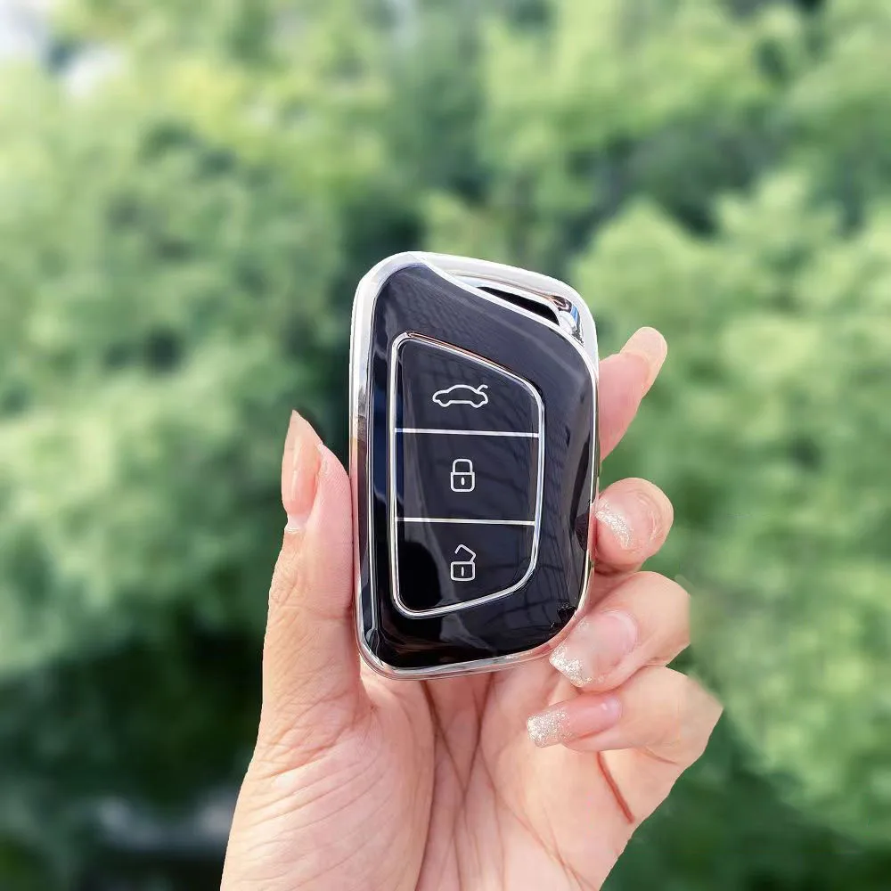 Para JAC JIAYUE A5 X4 X7 iC5 IEV S4 7S T8 Refine S4 S7 M6 TPU nueva funda para llave de coche Fob 3 botones llavero Protector Accesorios