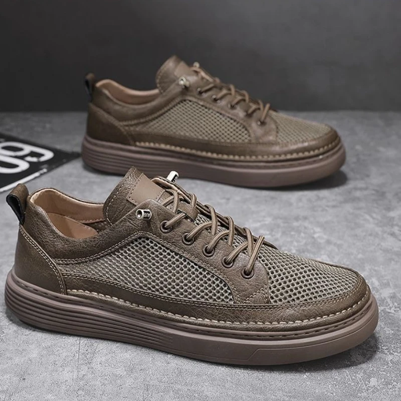

Man Shoe Breathable Minimalist Khaki Plain Legitimate Designer Luxury Sneakers Classic Original Walking Casual Shoes for Men