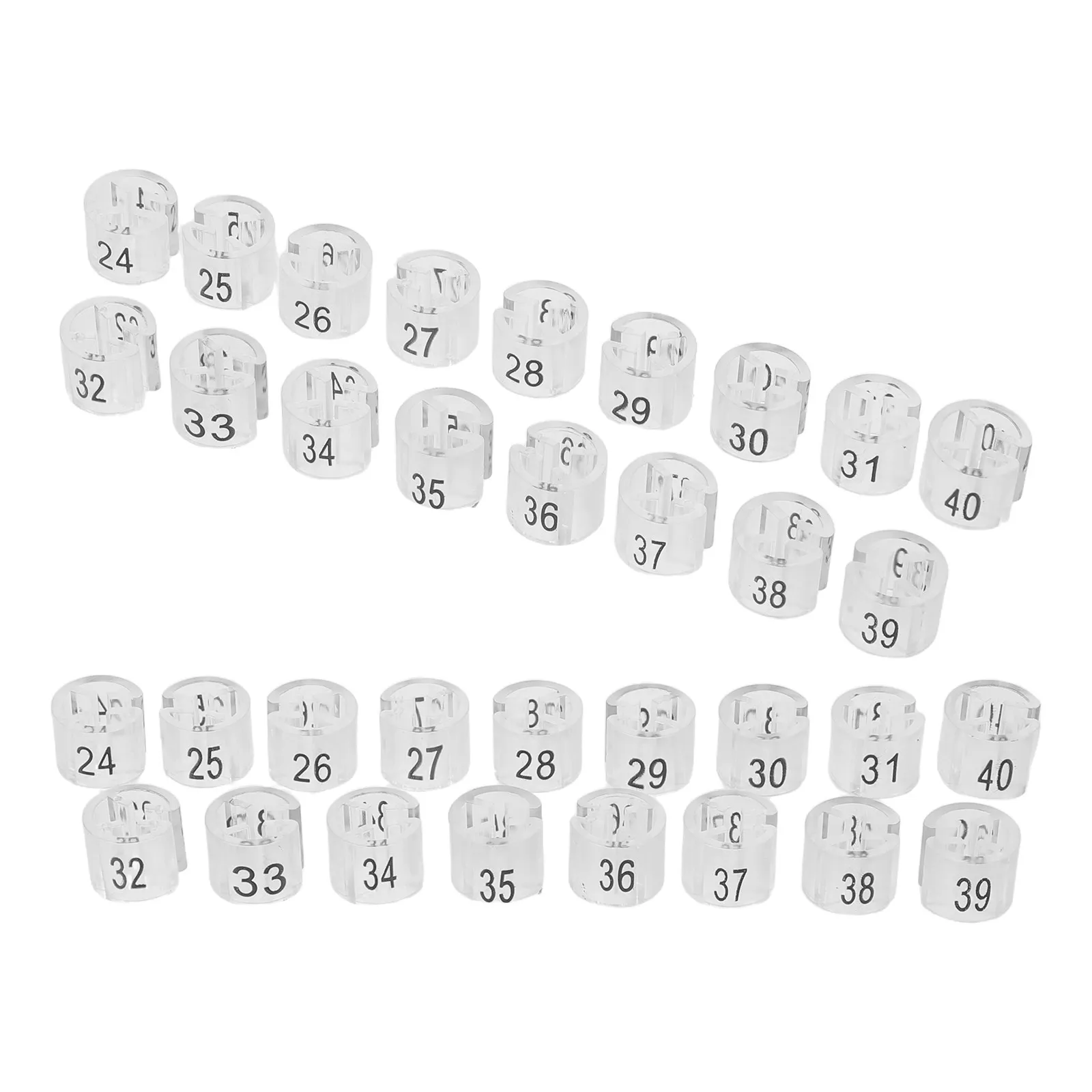 170Pcs Size Labels for Clothing Racks Plastic Clothes Hanger Markers 24-40 Universal Fit Size Rings for Fast Customer Selection