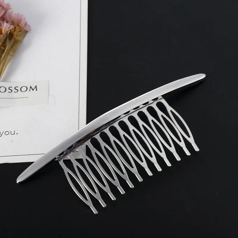 Metall Haar Seite Kämme Französisch Haar Kamm Gerade Zähne Haar Clip Kamm Twist Haar Kamm Schleier Kamm Haar Zubehör Schmuck – Detail 9