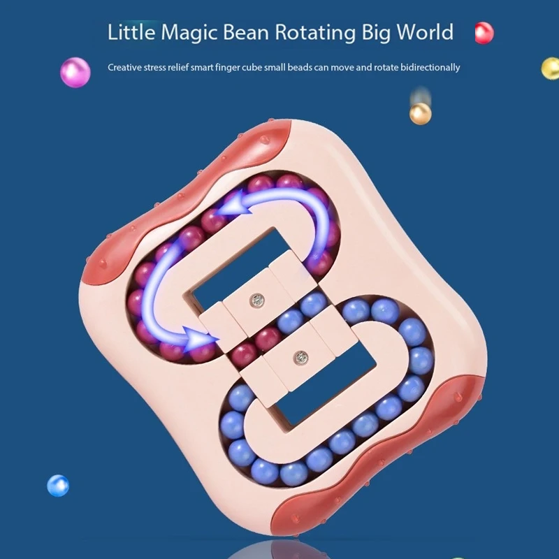 Mehrere Funktionen Fidget Spinner MagicColorfu Bohnen Finger Spinning lindert StressDekompressionswerkzeug für Kinder und Erwachsene