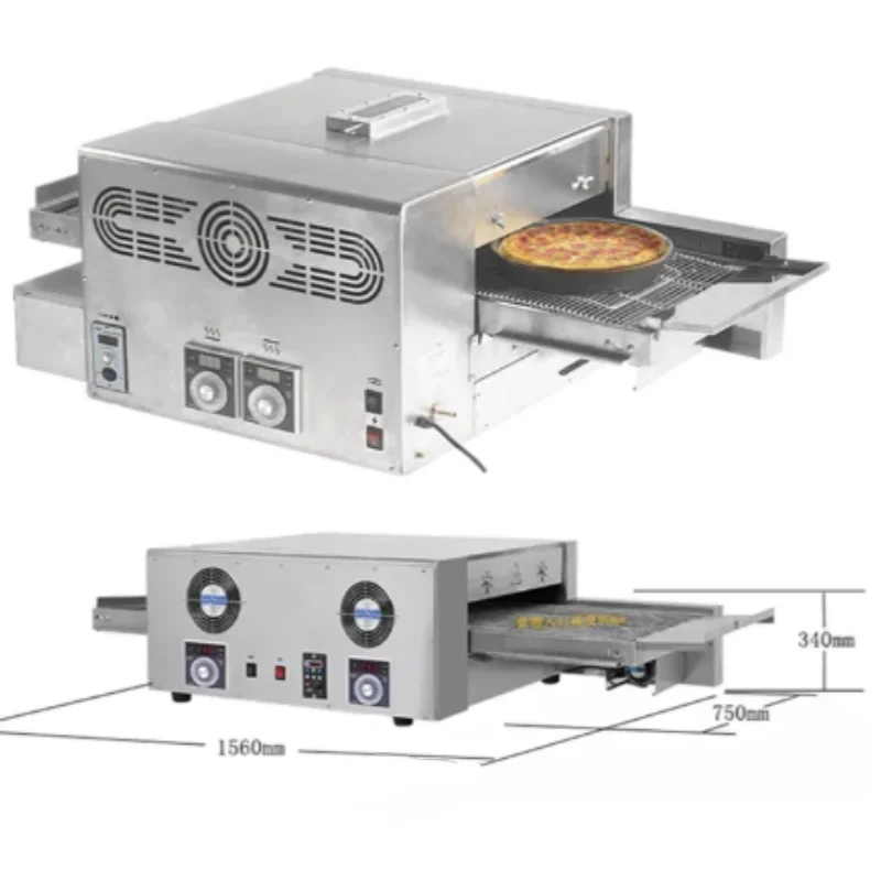 Pizza Electric Oven Gas Crawler Hot Air Circulation Pizza Oven Commercial Chain Pizza Oven