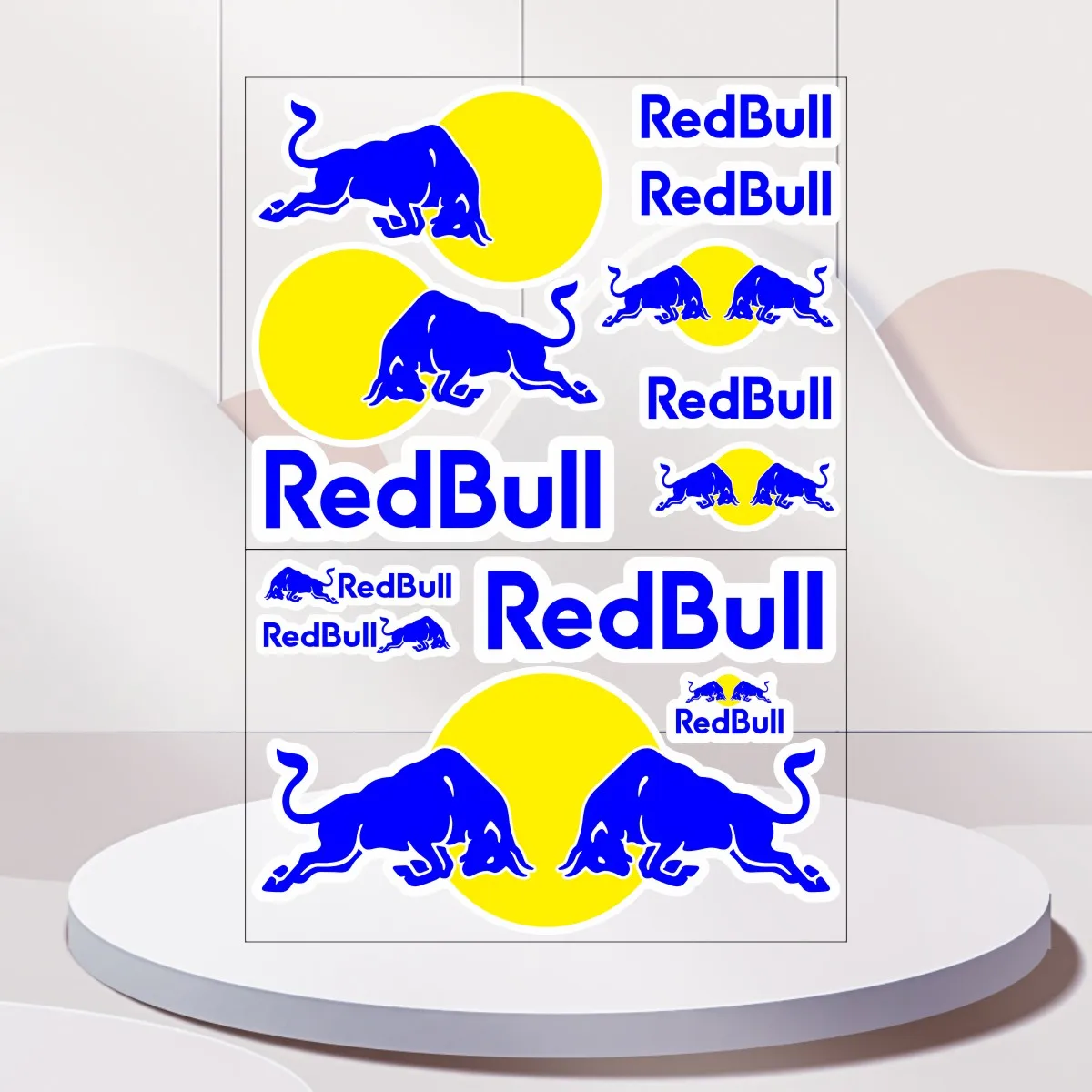 Kit Stiker Logo Red Bull untuk Tangki Motor