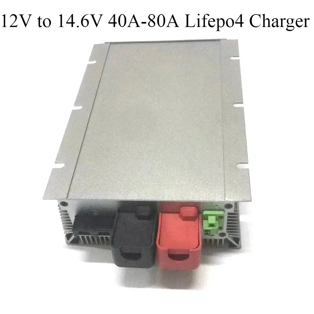12V to 14.6V 40A-80A Lifepo4 Charger 10V-16V Battery Charger RVs Boat Car Dual Battery System for Lifepo4 Lithium Battery