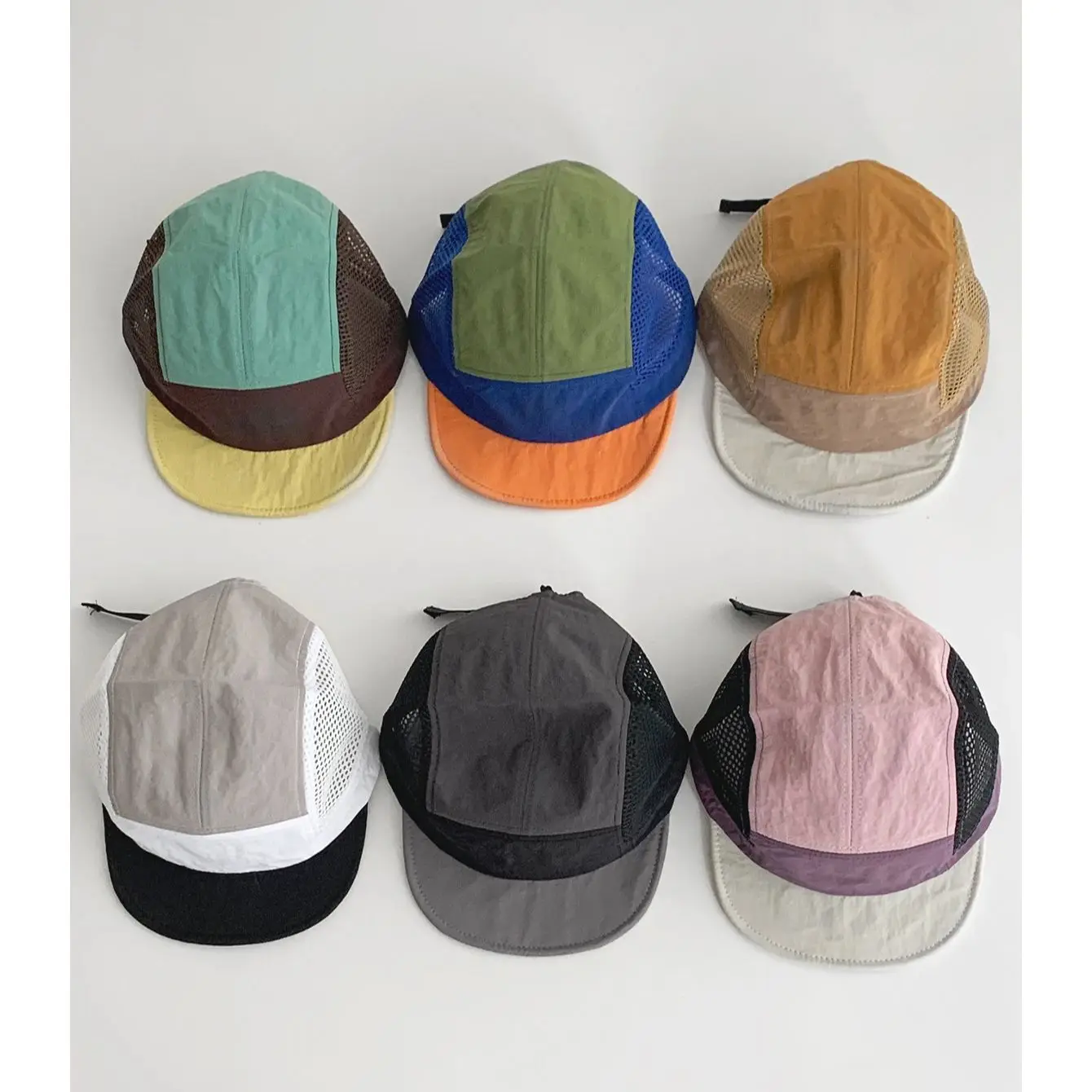 قبعة بيسبول شبكية صيفية رفيعة مكونة من خمس قطع سريعة الجفاف للرجال والنساء، قابلة للتنفس، كاجوال، متعددة الاستخدامات، قبعة بلغت ذروتها
