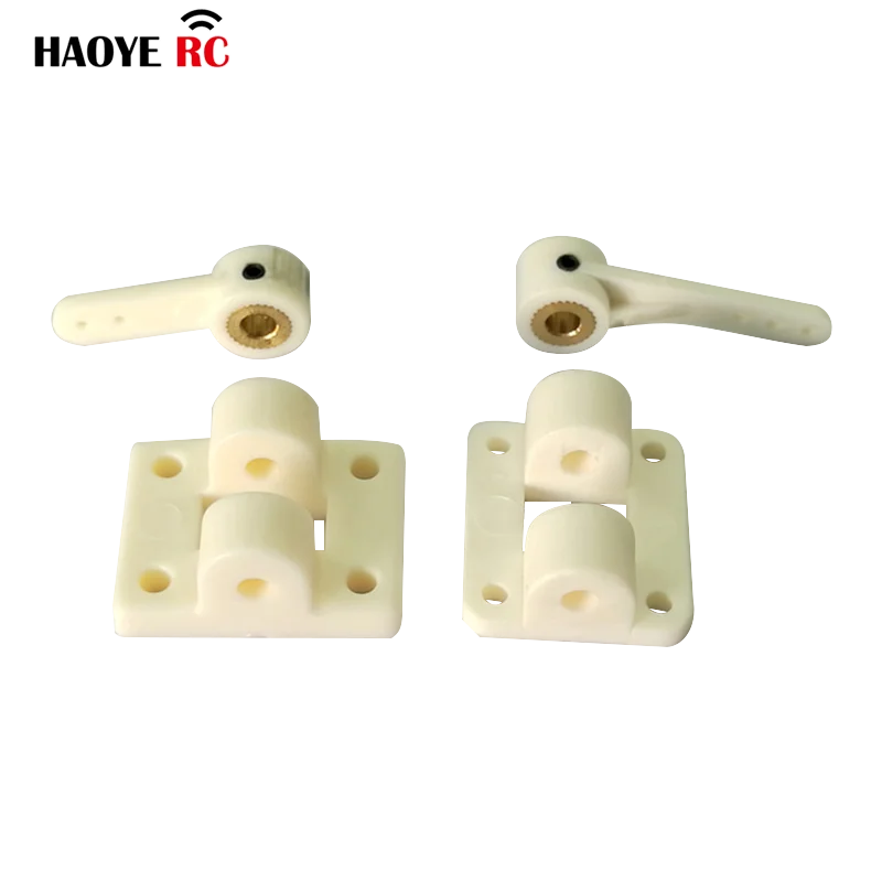 2 Sets 4MM Landing Gear Front Wheel Steering 2/3 Holes Steering Arms+Mounts For RC Airplanes Parts Electric Planes Foam Model