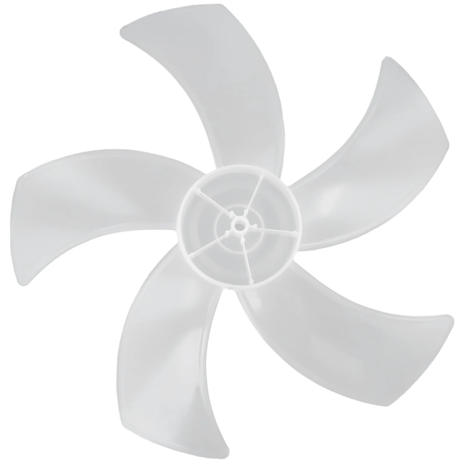 16 Inches Household Plastic Fan Blade Five Leaves Blade With Nut Cover For Stand Fan Or Desk Fan General Replacement Accessories