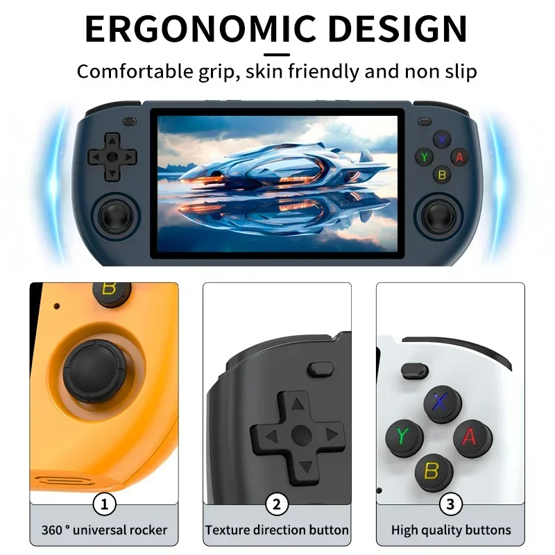 POWKIDDY RGB10 MAX 3 Retro RK3566 ARM Open-Source Handheld Game Console 5 Inch 1280*720 Ips Screen Handheld Retro Gaming Gifts