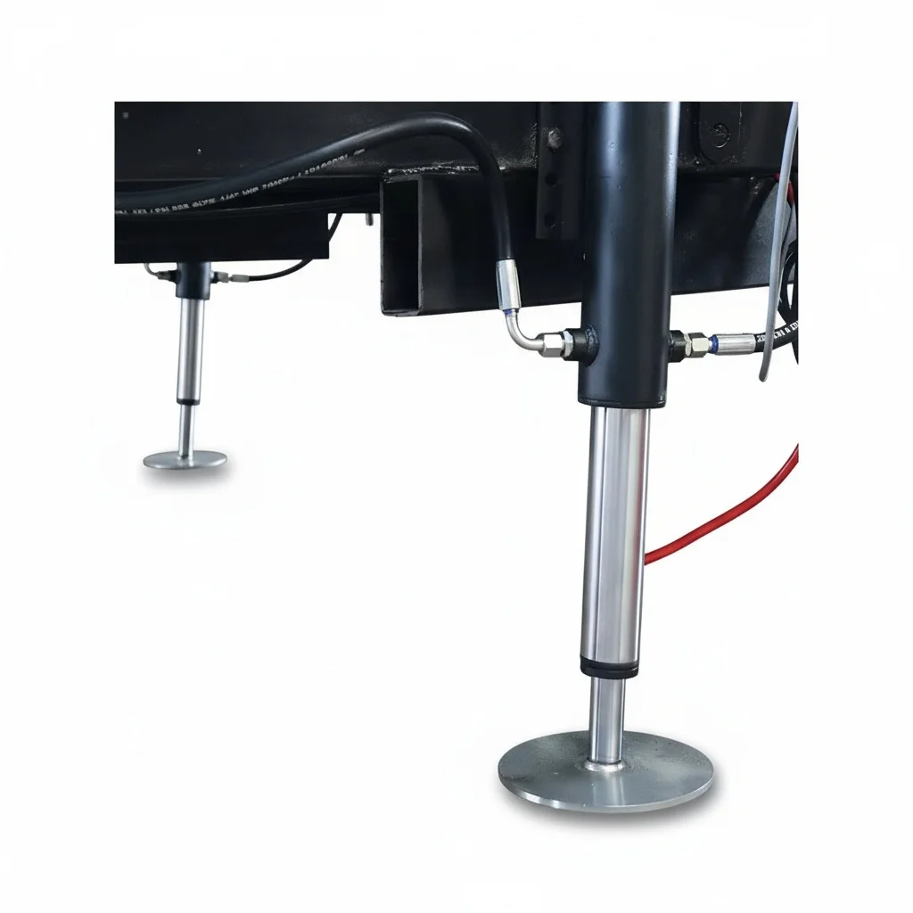 Hydraulic Auto Leveling System, 3-20 Tons Steel RV Stabilizer Legs, Double Acting Telescopic Motorhome Leveling Jacks for RV