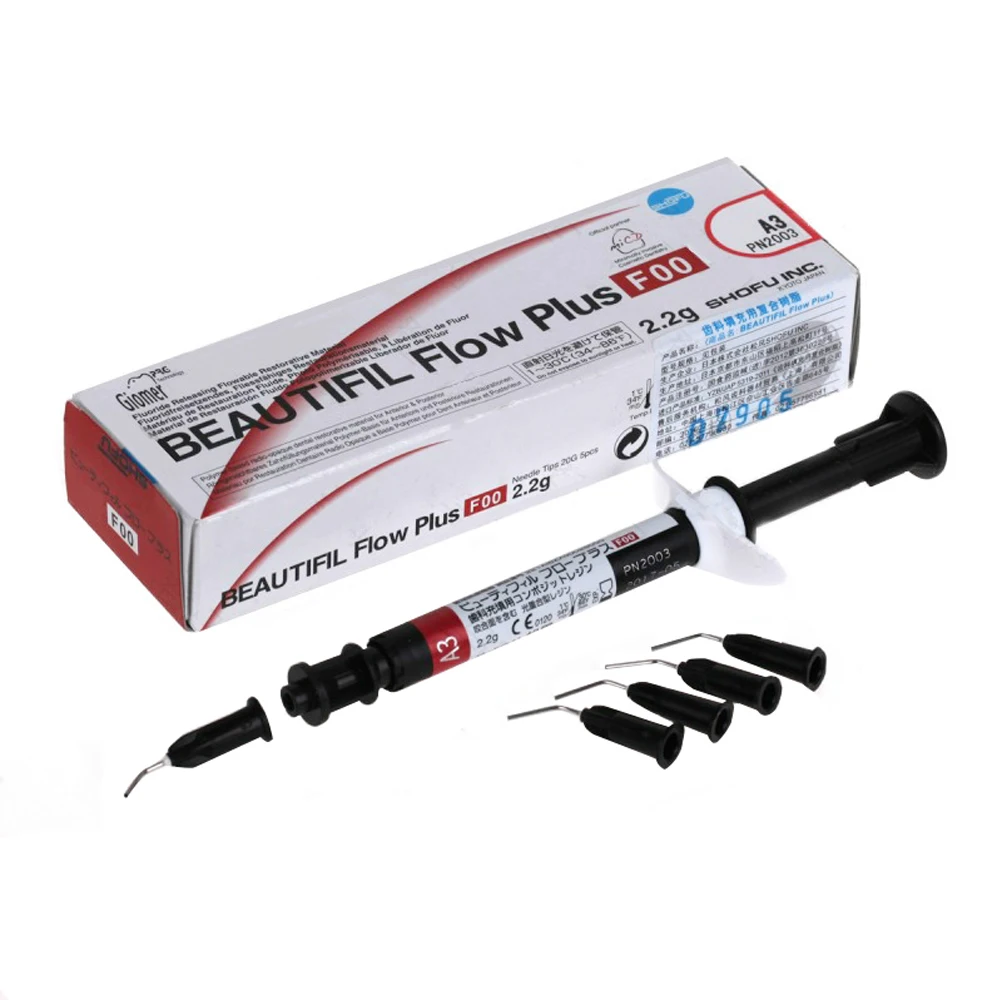 Shofu Beautifil Flow Plus F00 Shade A2 A3 Syring Dental Restoration Flowable Material Base Liner Dentist Clinic Products Japan