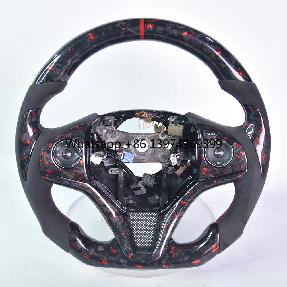 For Honda Accord Civic Civic Odyssey Elysion Binzhi Fit Fengfan URV Jade CRV in Stock Carbon Fiber Peach Wood Steering Wheel