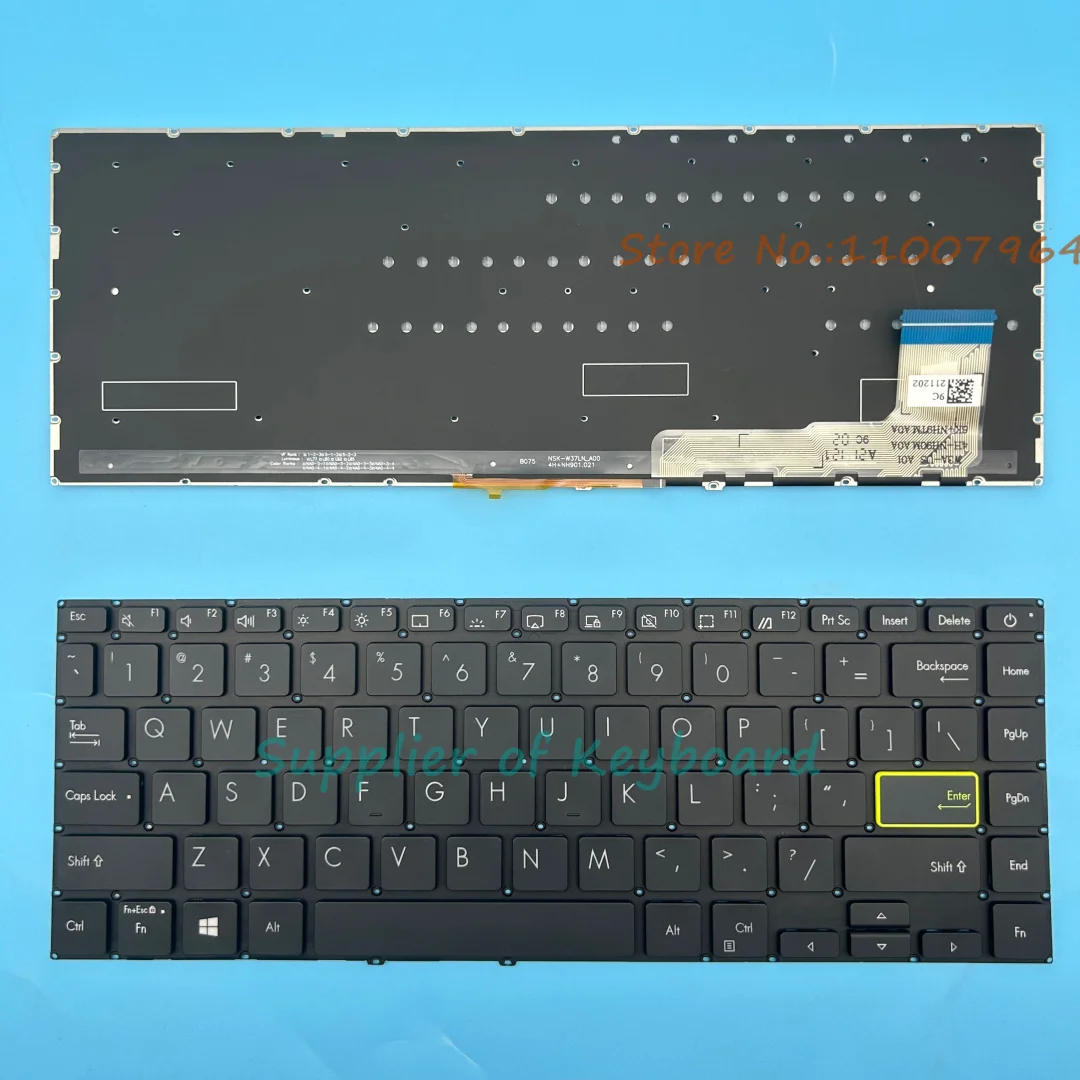 

NEW English Keyboard For ASUS S435 S435E S435EA 0KNB0-282GUI00 Backlit