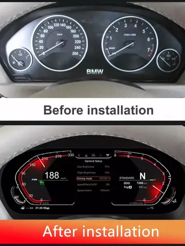 디지털 계기판 BMW 3 시리즈 E90 E91 E92 E93 / Z4 E89 2005-2012 버추얼 콕핏 계기판, 속도계