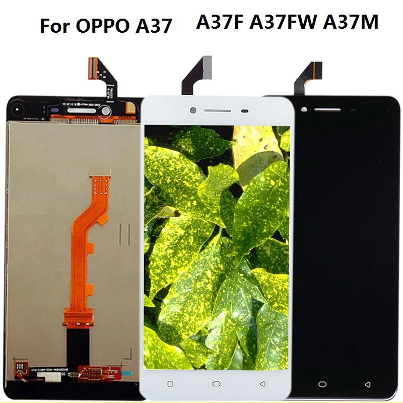 Oppo A37 lcd 디스플레이 A37F A37FW A37M LCD, a73 lcd 용 프레임 포함