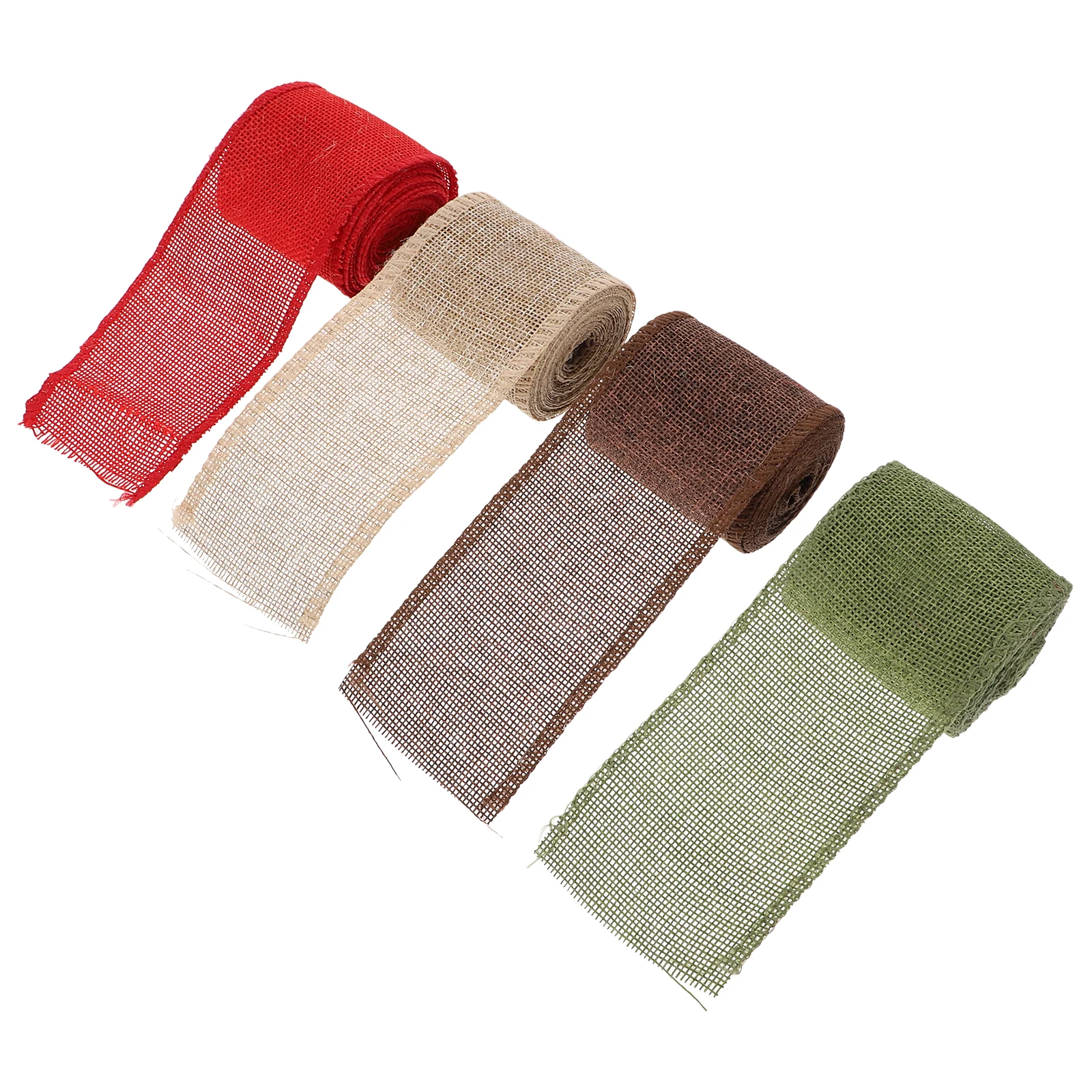 

4 Rolls Christmas Decoration Premium Durable Skin-Friendly for Handicraft DIY Gift Wrapping Flowers Packing Xmas Decorative