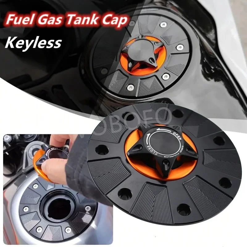 Motorcycle Modified Aluminum Alloy Fuel Gas Tank Cap Keyless Cover Quick Release Cover for KTM390 DUKE250 Duke 390 RC390 890 790