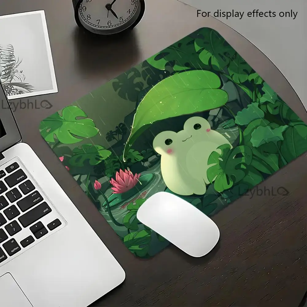 Cute frog mouse pad Kawaii Mouse Pad Square Gaming Accessory Rubber Deskmats HD Non-Slip Computer Keyboard Mat Laptop Mousepad
