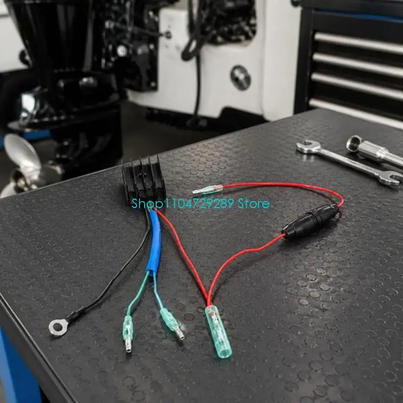D8KE 6G1-81970-61 Electrical Regulator Assembly for Specified Two Cycle 40-Horsepower Engines with Attached Color-Coded Wiring