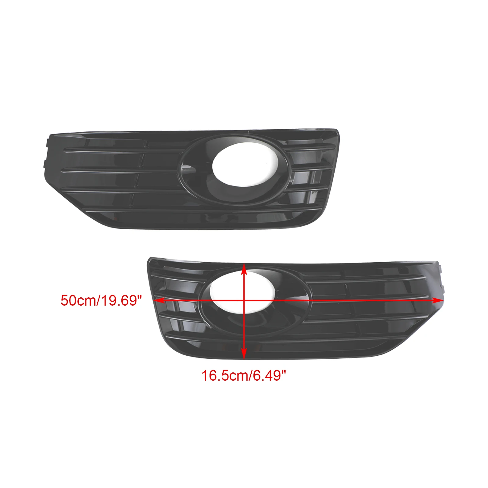 Artudatech غطاء خفيف لمصباح الضباب إدراج S-line مصبغة صالح لشركة فولكس فاجن T5 T5.1 2010-2015 أسود لامع