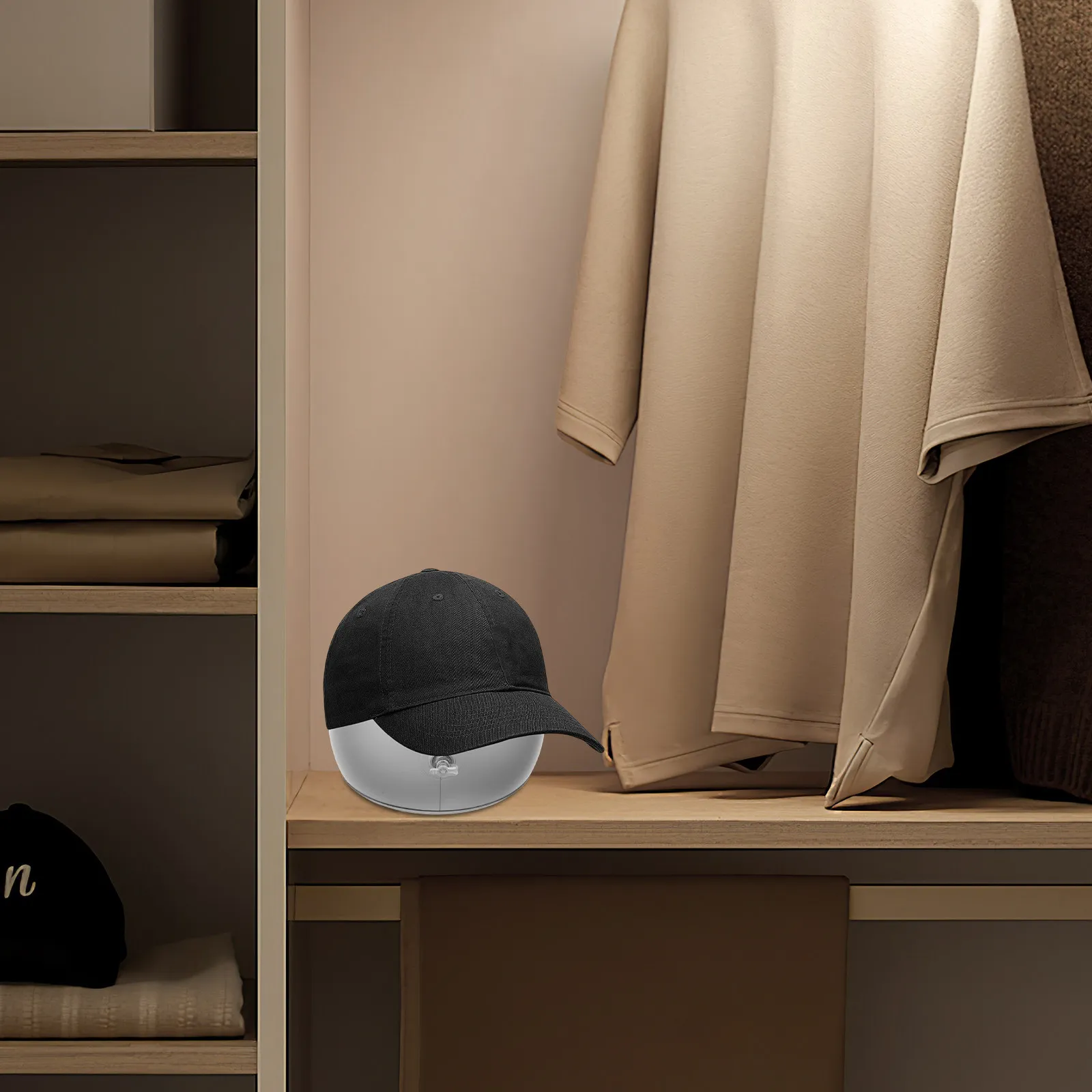 Inflatable Hat Shaper Pvc Baseball Display Stand Blow Up Inner Support Holder Silver Tabletop Use For Hats Wigs Cap
