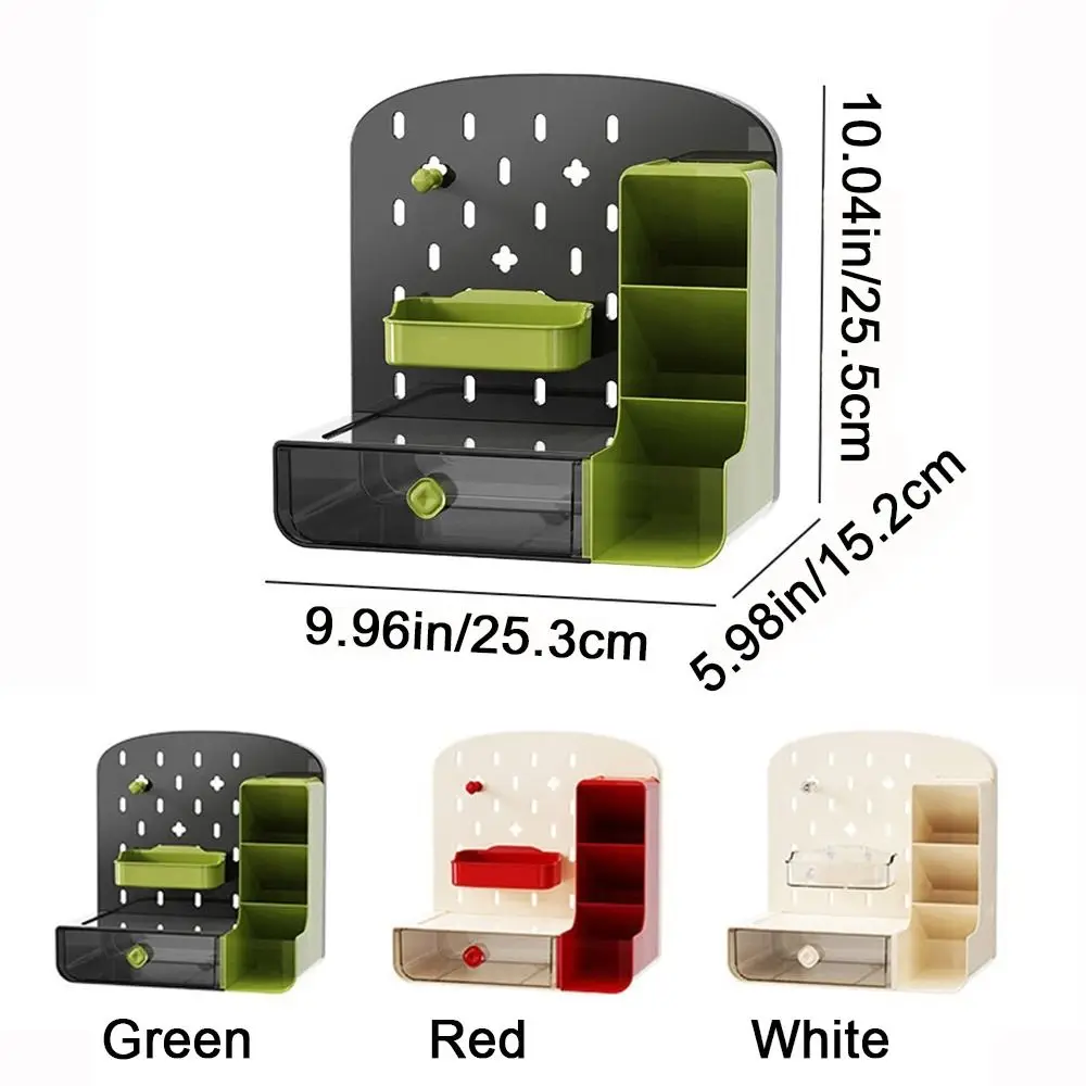 Plastic Hole Board Storage Rack Large Capacity with Hole Board Desktop Storage Rack Display Rack Vertical